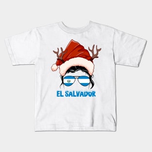 El Salvador girl, Salvadoran Christmas gift , Regalo Navidad El Salvador Kids T-Shirt